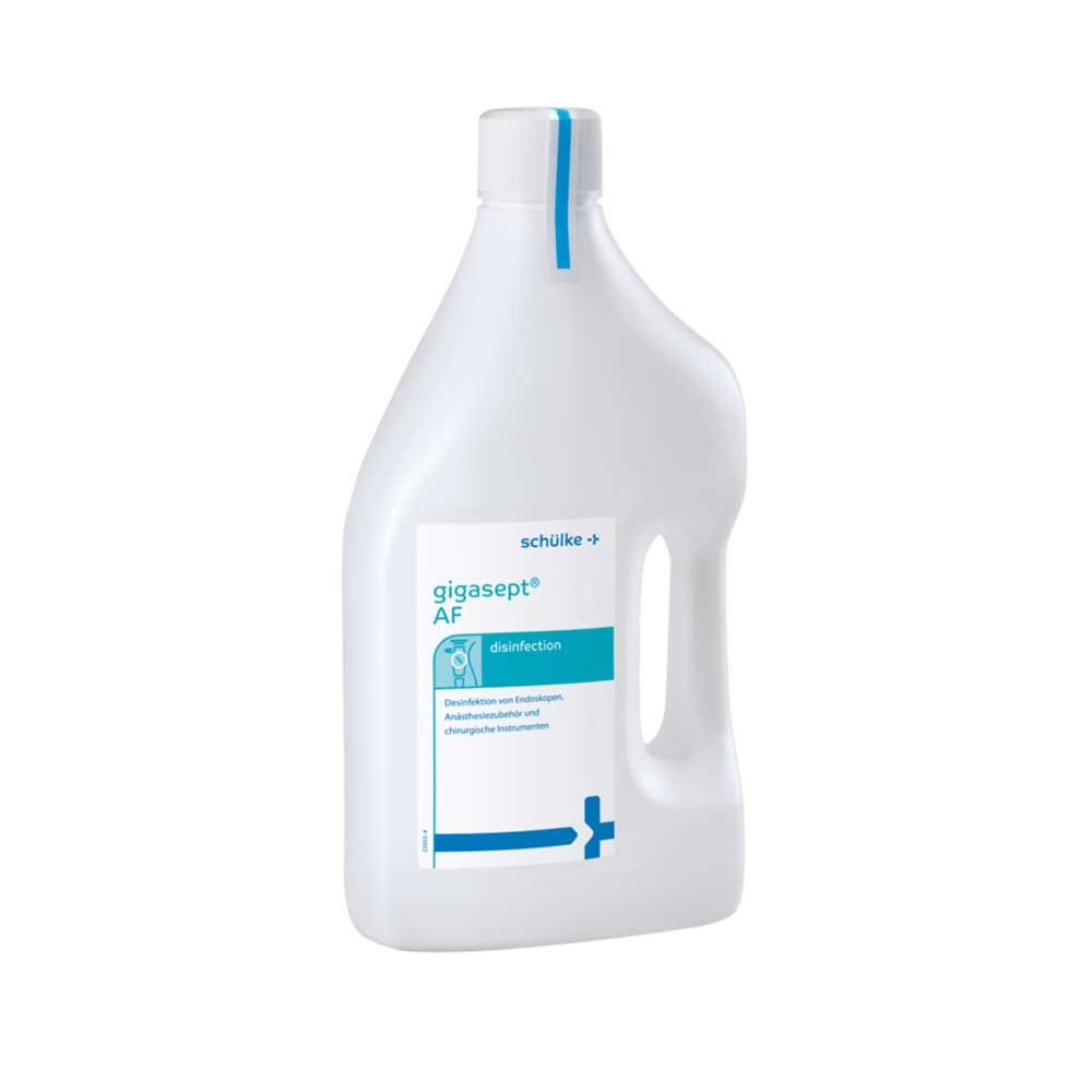 Schülke Gigasept AF Desinfektionsmittel, weiße 2-L-Flasche mit blauem Etikett