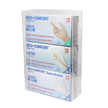 Acryl-Handschuhspender für drei Handschuhboxen, klarer Halter mit drei Fächern