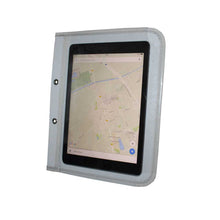 Grau Tablet-Einhefter mit Klappe und transparenter Fronttasche, 2 Ringlöcher