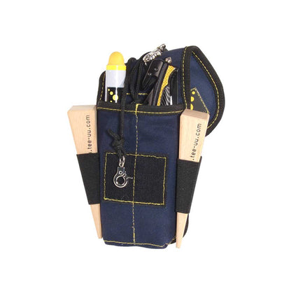 Werkzeugtasche mit Schlaufe für Rettungsmesser und Zubehör, dunkelblau-gelb