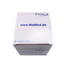 MaiMed MK sterile Mullkompressen, Kartonverpackung mit Logo und Aufdruck