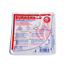 BurnShield Hydrogel-Burnsverband im versiegelten Beutel, weißes Set mit Aufdruck