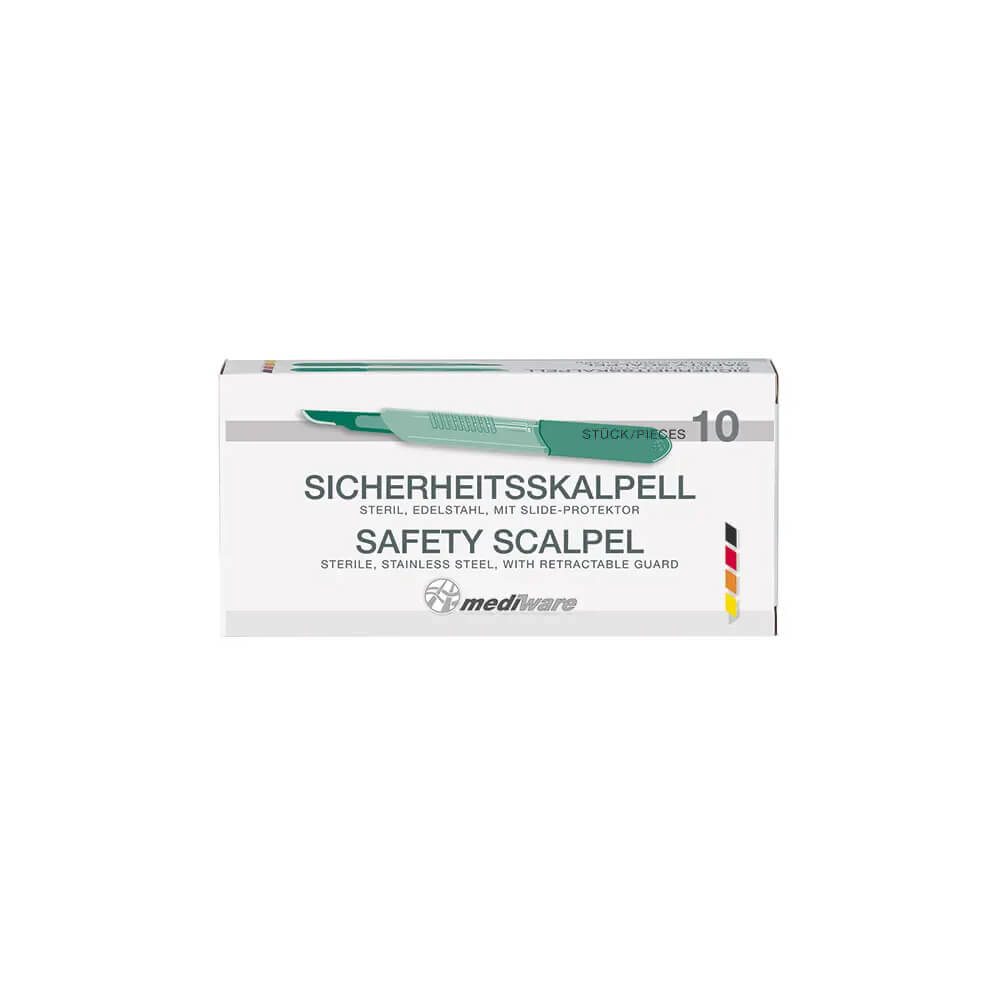 Sterile Sicherheitsskalpell-Verpackung, Mediware, 10 Stück mit Schutz