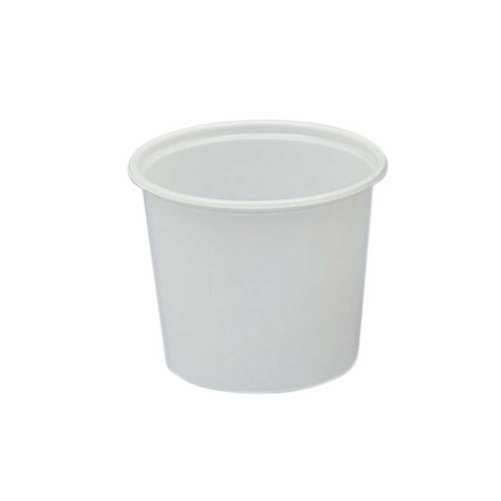Behrend Einmal-Spuckbecher, weiß, 250 ml Kunststoffbecher mit Rand