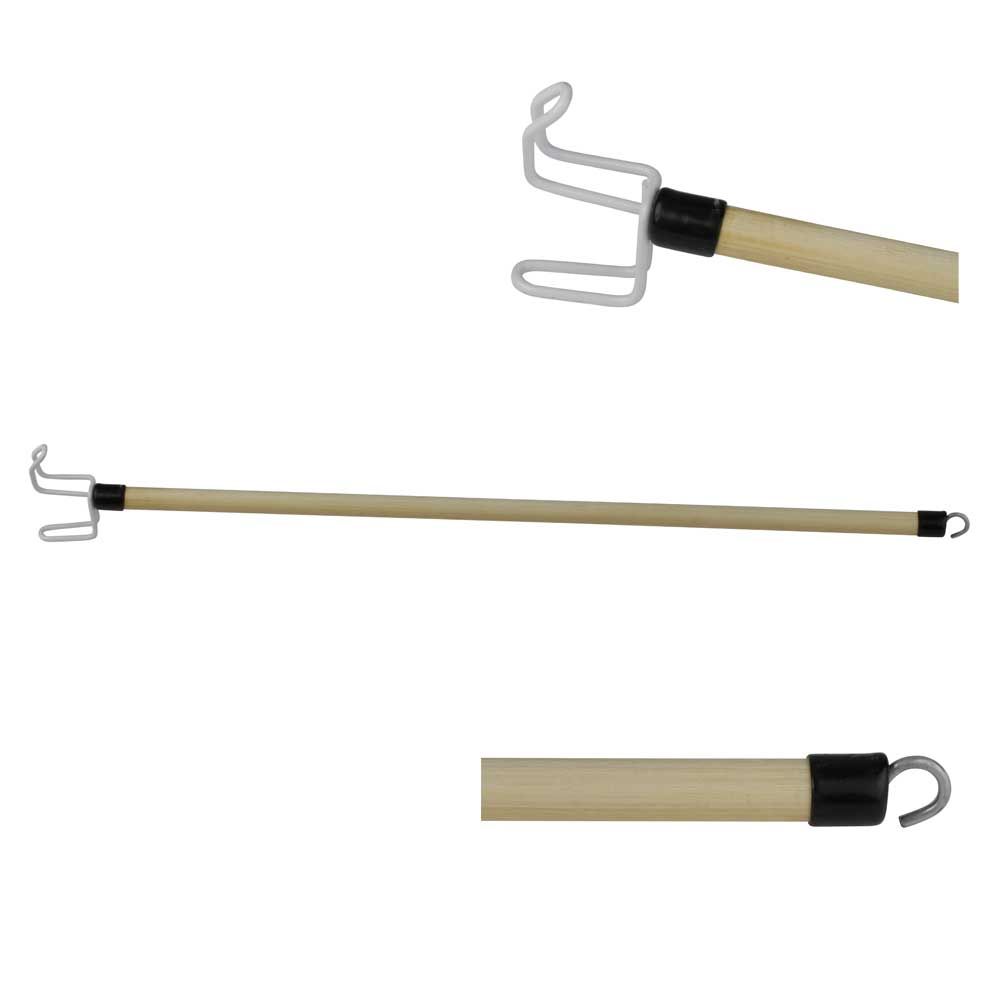 Behrend An- und Ausziehhilfe Deluxe aus Holz mit zwei Metallhaken, 70 cm