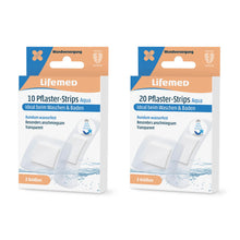 Transparente Pflasterstrips Aqua 10er-Pack von Lifemed® in Blisterverpackung