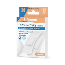 Pflasterstrips Sensitive von Lifemed® für 10 Stück, weiß, weiches Material