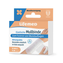 Elastische Mullbinde Lifemed® in weiß, atmungsaktiv, in Packung