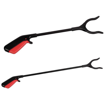 Drehbare Greifhilfe-Zange mit ergonomischen Griffen, rot gepolsterter Handauflage