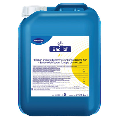 Bacillol AF Flächendesinfektionsmittel in blauem Kunststoffkanister, 5 l