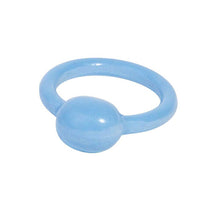 Silikon-Pessar mit Kalotte und großem Ringbügel, blauer Schalenkörper