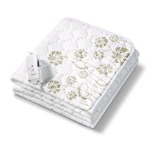 Wärmeunterbett mit Blumenmuster, weiß, mit Controller