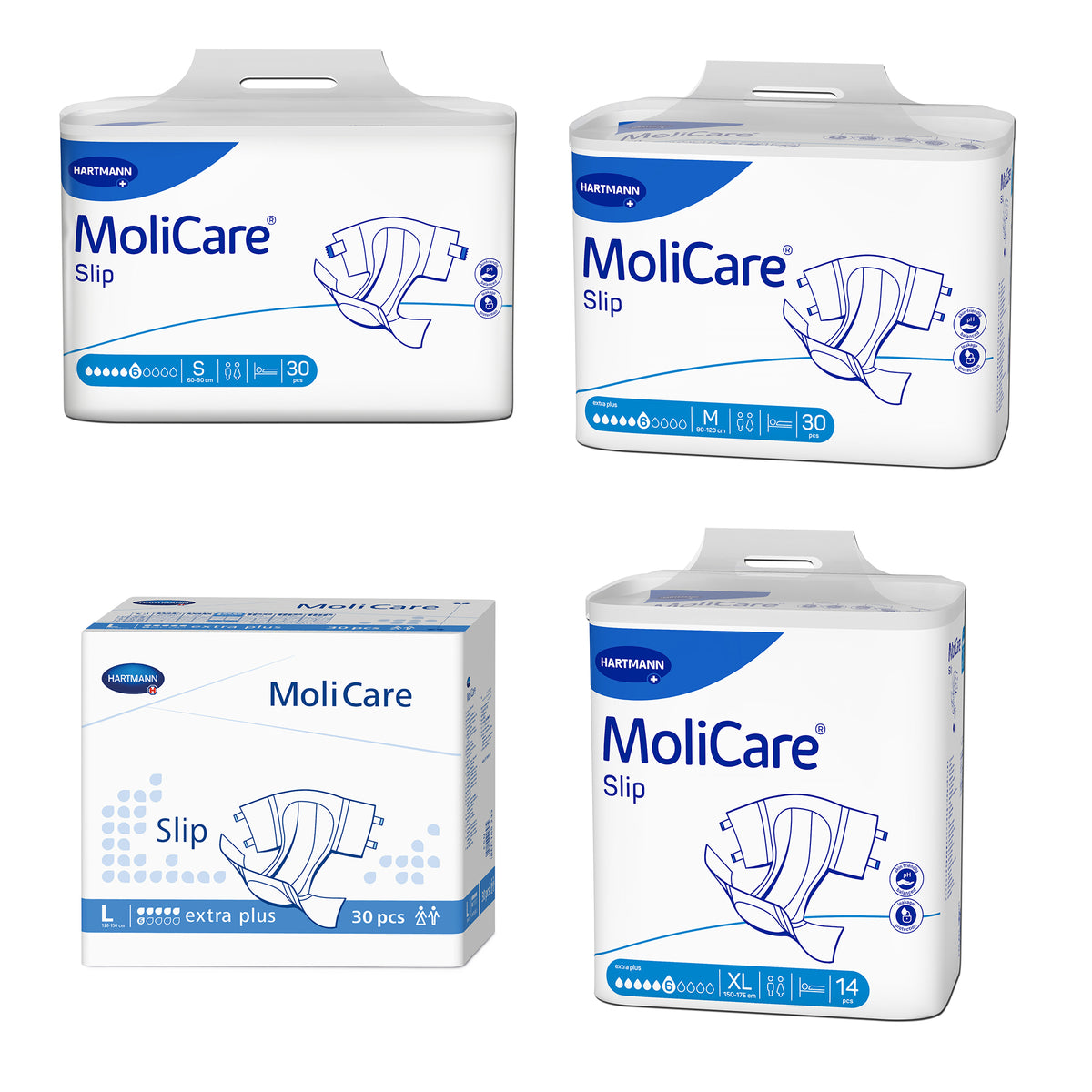 MoliCare Slip Inkontinenzslips, Packung mit verschiedenen Größen (S, M, L, XL)