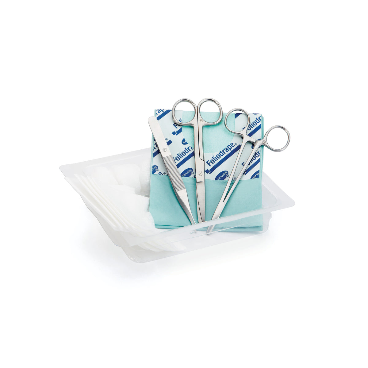 Hartmann Nahtset fein® steril: einzeln verpackte OP-Nahtinstrumente, Klemme und Schere