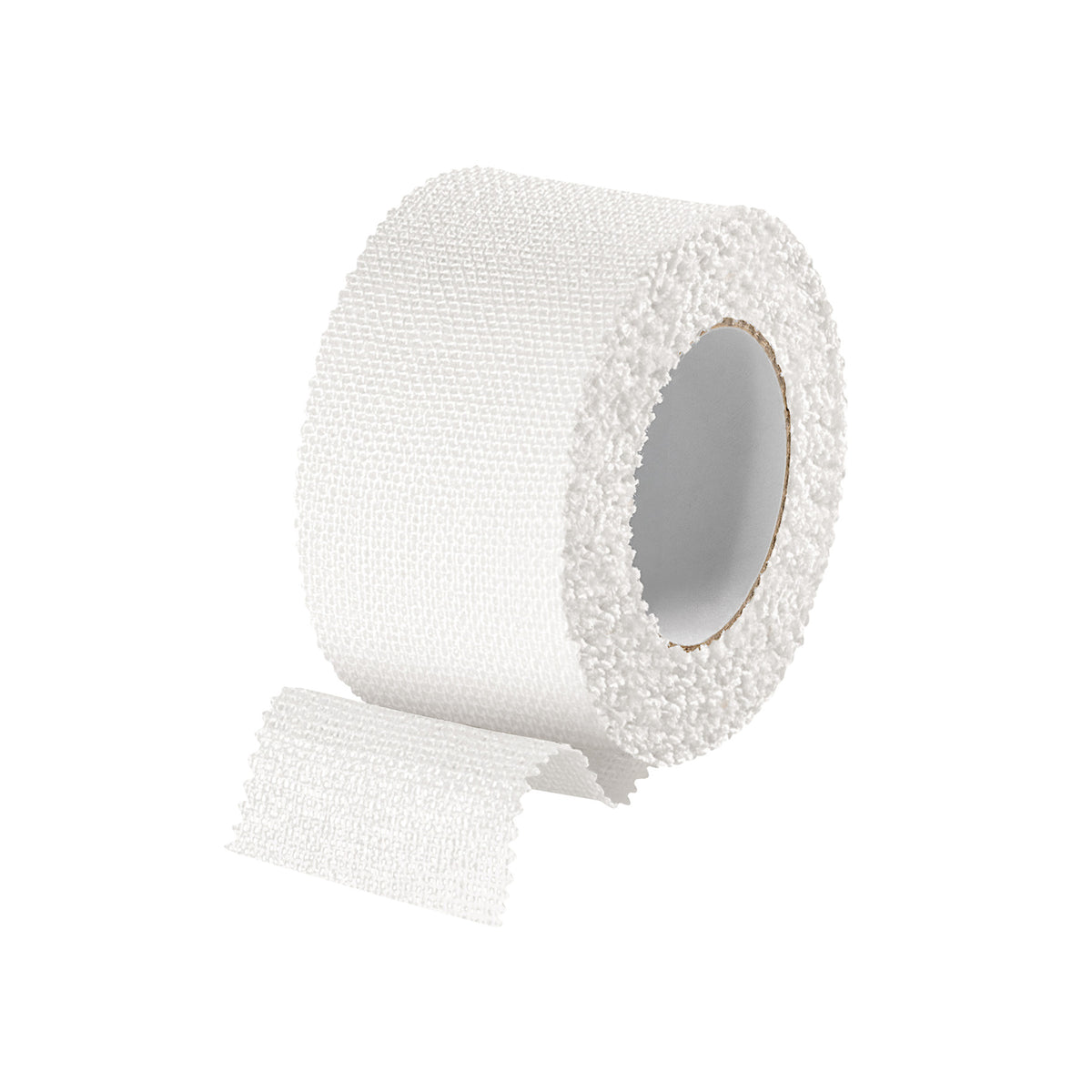 Weiße Fixierpflaster-Rolle aus Baumwolle auf Papierrolle, 2,5 cm breit