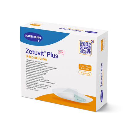Hartmann Zetuvit® Plus Silikonrand-Verband, 15×15 cm, Packung