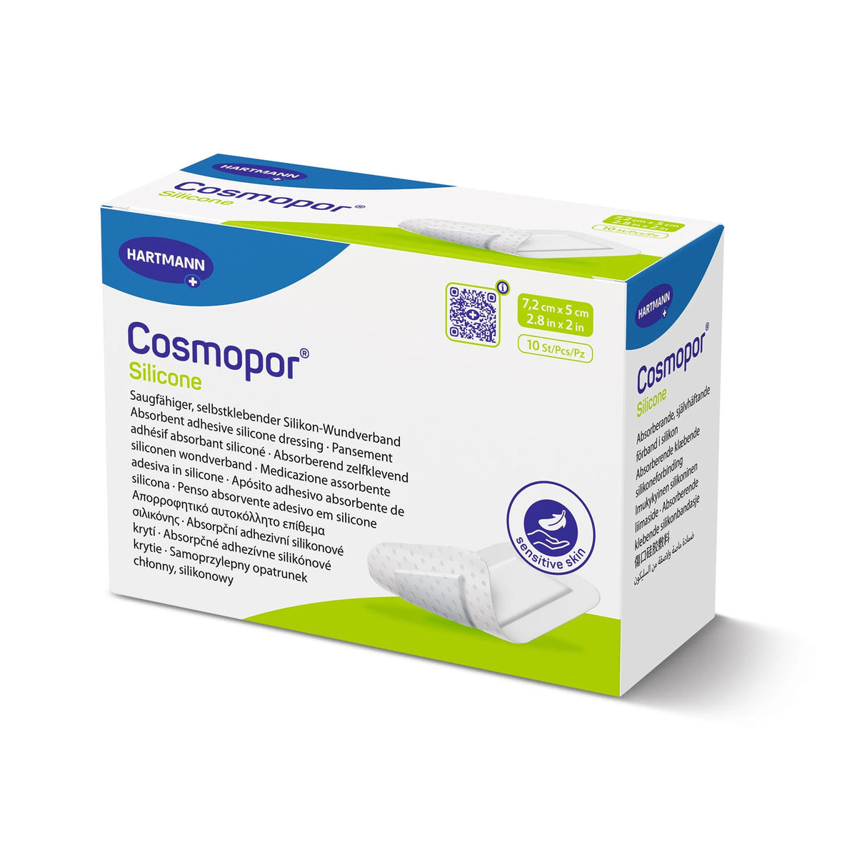 Hartmann Cosmopor® Silikon Wundschnellverband 7,2 x 5 cm, 10 St.