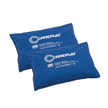 SHP CAREPUR Universalkissen blau, 2er-Set, rechteckige Kissen mit CAREPUR-Logo