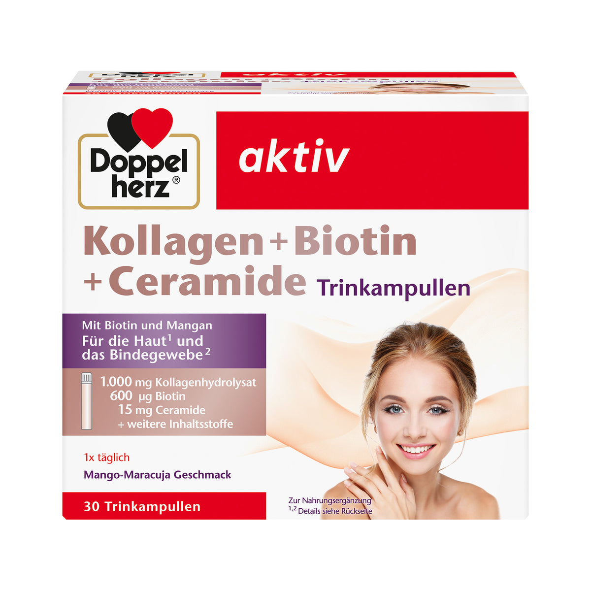 Doppelherz aktiv Kollagen+Biotin+Ceramide Trinkampullen, 30 Stück