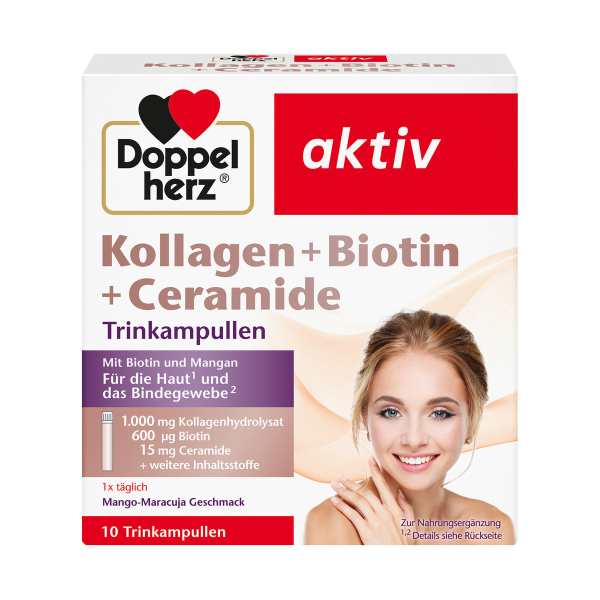 Doppelherz aktiv Kollagen+Biotin+Ceramide Trinkampullen, 10 Stück