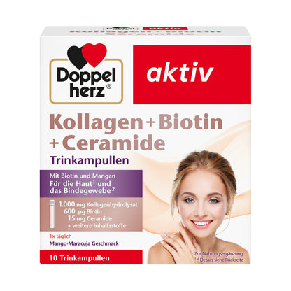Doppelherz aktiv Kollagen+Biotin+Ceramide Trinkampullen, 10 Stück
