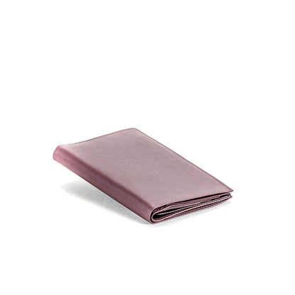 Dürasol Brief-/Rezepttasche aus Kalbleder (rosa-bordeaux), geschlossen, seitlich