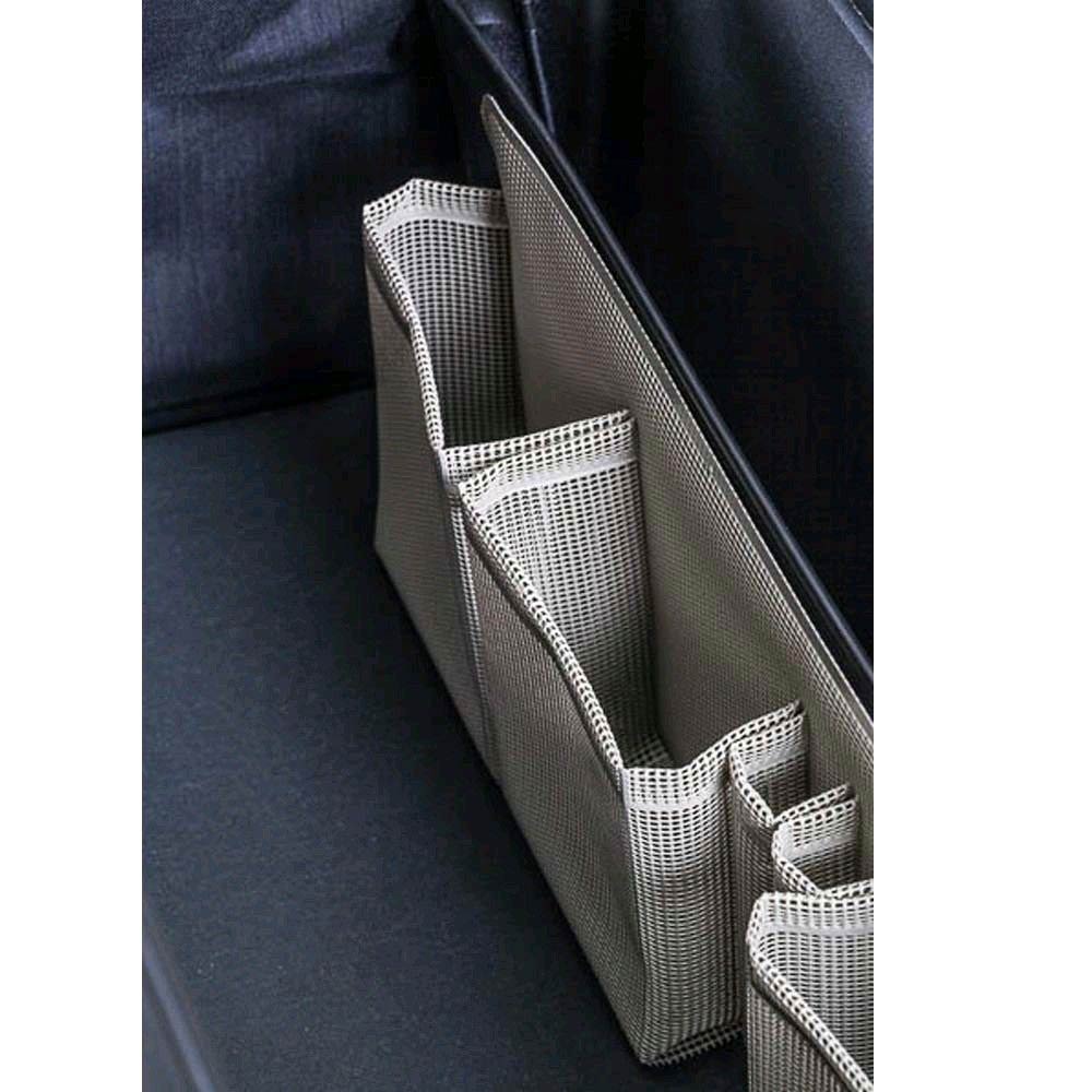 Dürasol Nylon-Doktortasche im Langformat mit Mesh-Einsätzen, dunkel/grau