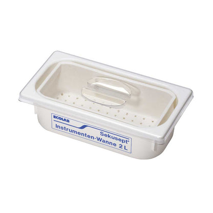 Ecolab Instrumentenwanne 2 L, transparente Abdeckung und integrierte Halter