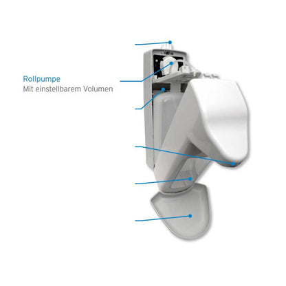 Jet-Pump Dosierpumpe Ecolab für Dermados Touchless L mit Gehäuse und Wandmontage