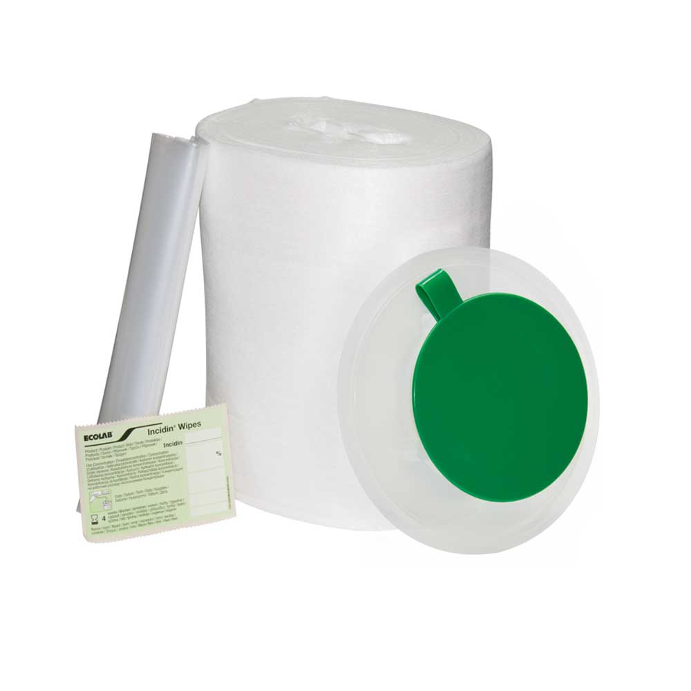 Desinfektionstücher-Spender Hygpack mit grüner Farbmarkierung