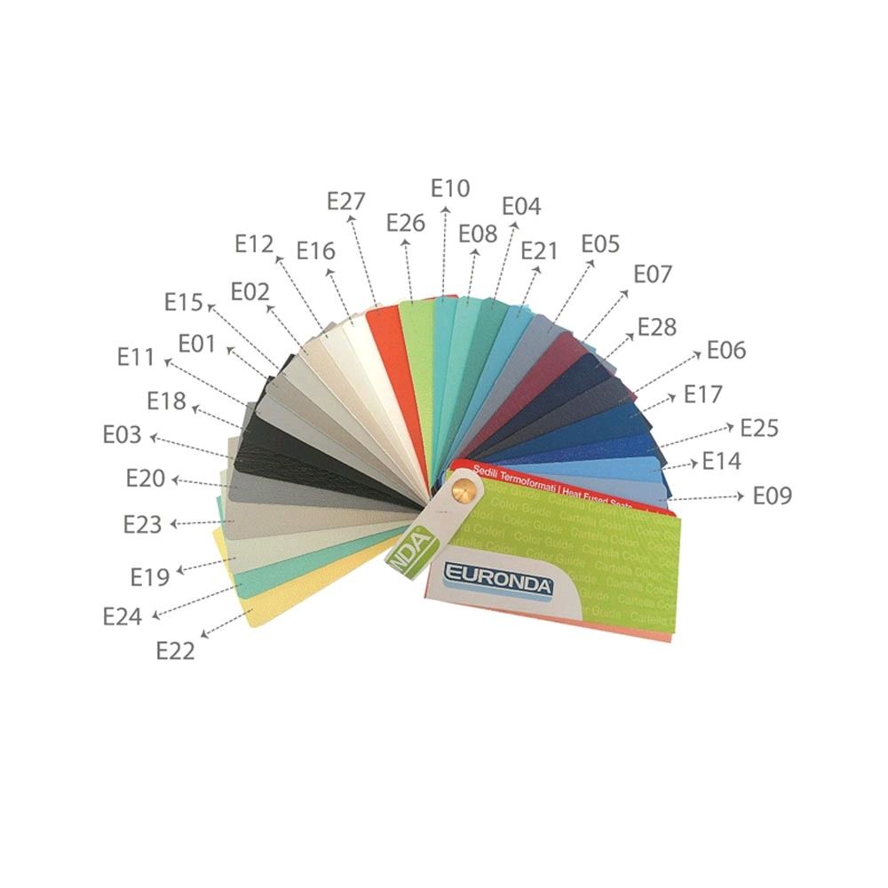 Farbpalette für Euronda Onyx Behandlungsstuhl mit nummerierten Farbtönen