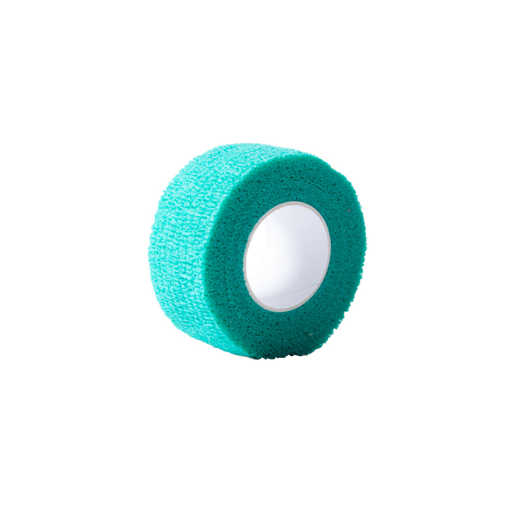 Kohäsives Fingertape, türkis/grün, 2,5 cm x 4,5 m, aufgerollt