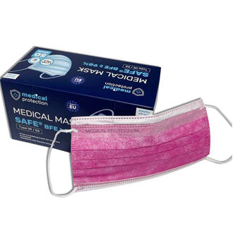 Medical Protection Safe mondmasker type IIR in roze